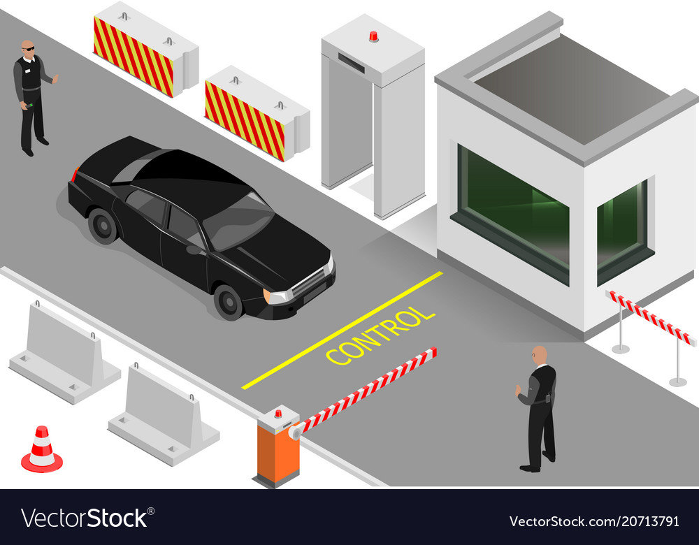 customs-clearance-area-with-security-royalty-free-vector