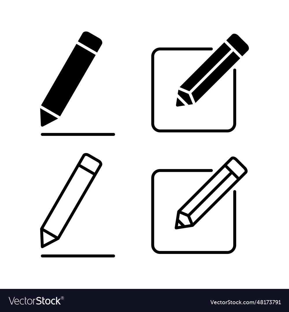 Edit icon document sign and symbol pencil Vector Image