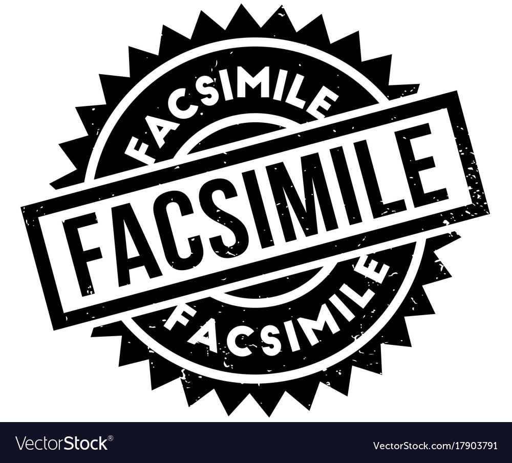 Facsimile rubber stamp Royalty Free Vector Image