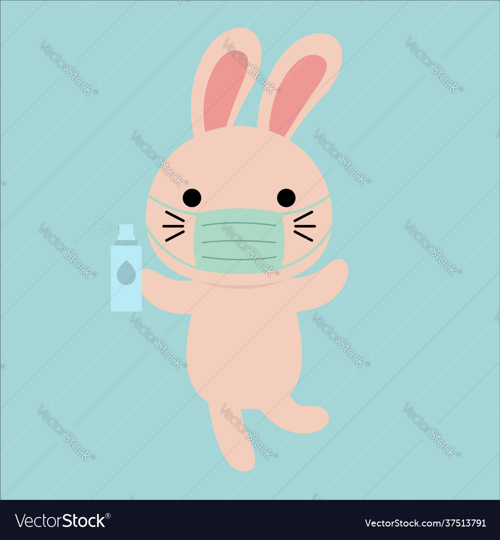 Isolated animal with mask