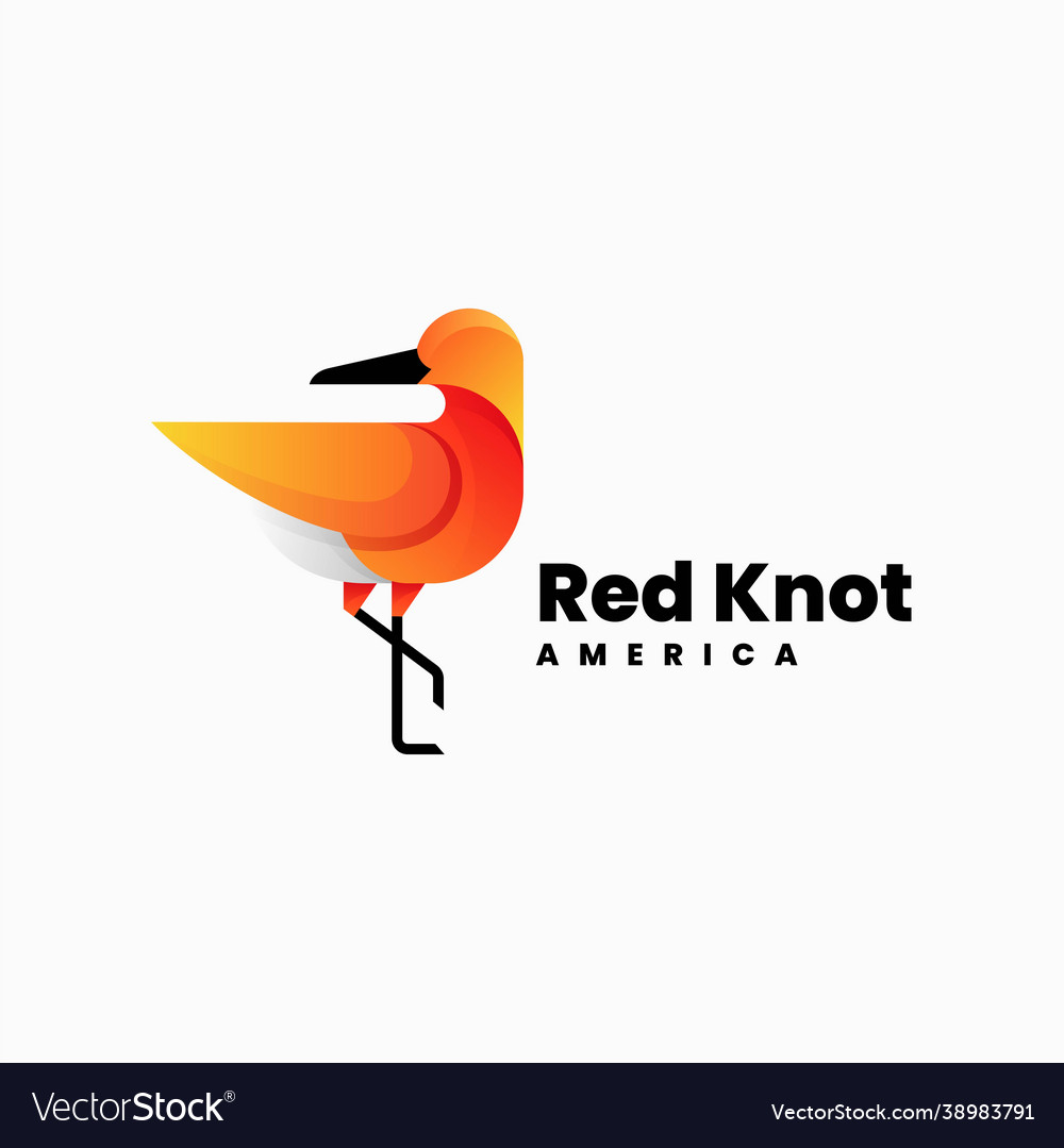 Logo red knot gradient colorful style