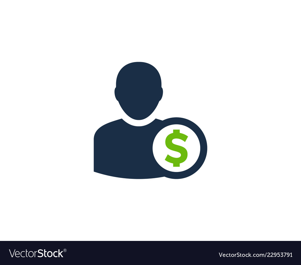Money user logo icon design Royalty Free Vector Image