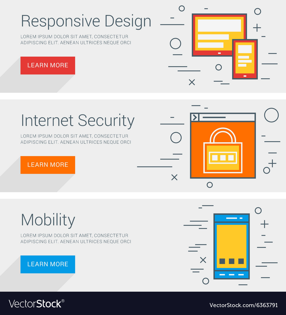 Responsive design internet security mobility line