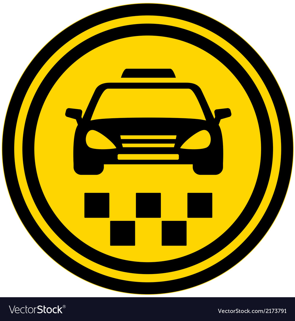 Taxi round icon Royalty Free Vector Image - VectorStock