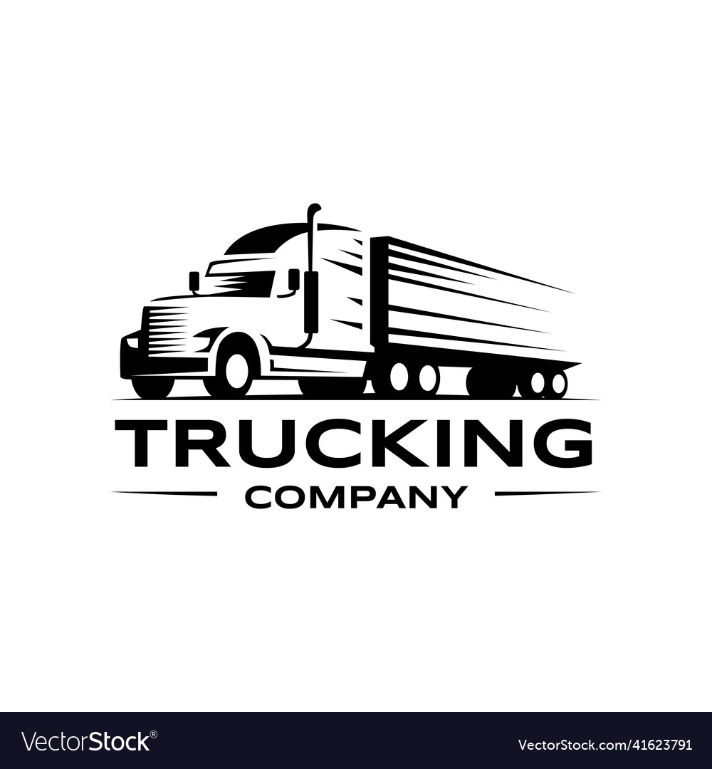 Truck trucking cargo logo icon Royalty Free Vector Image