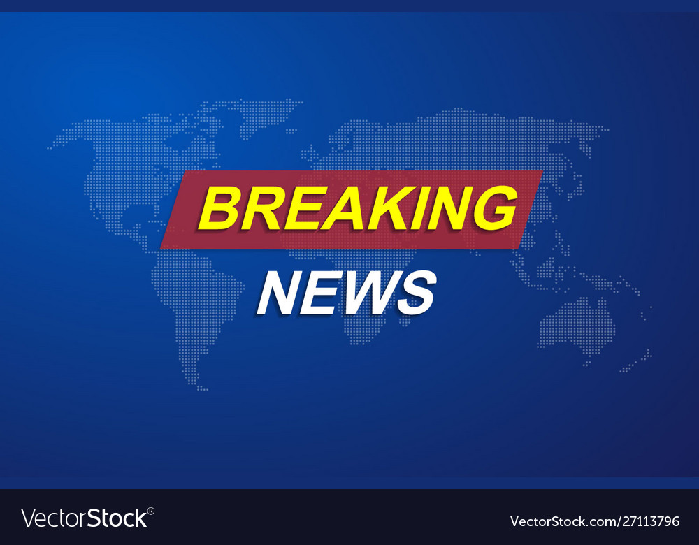 Breaking news title template Royalty Free Vector Image