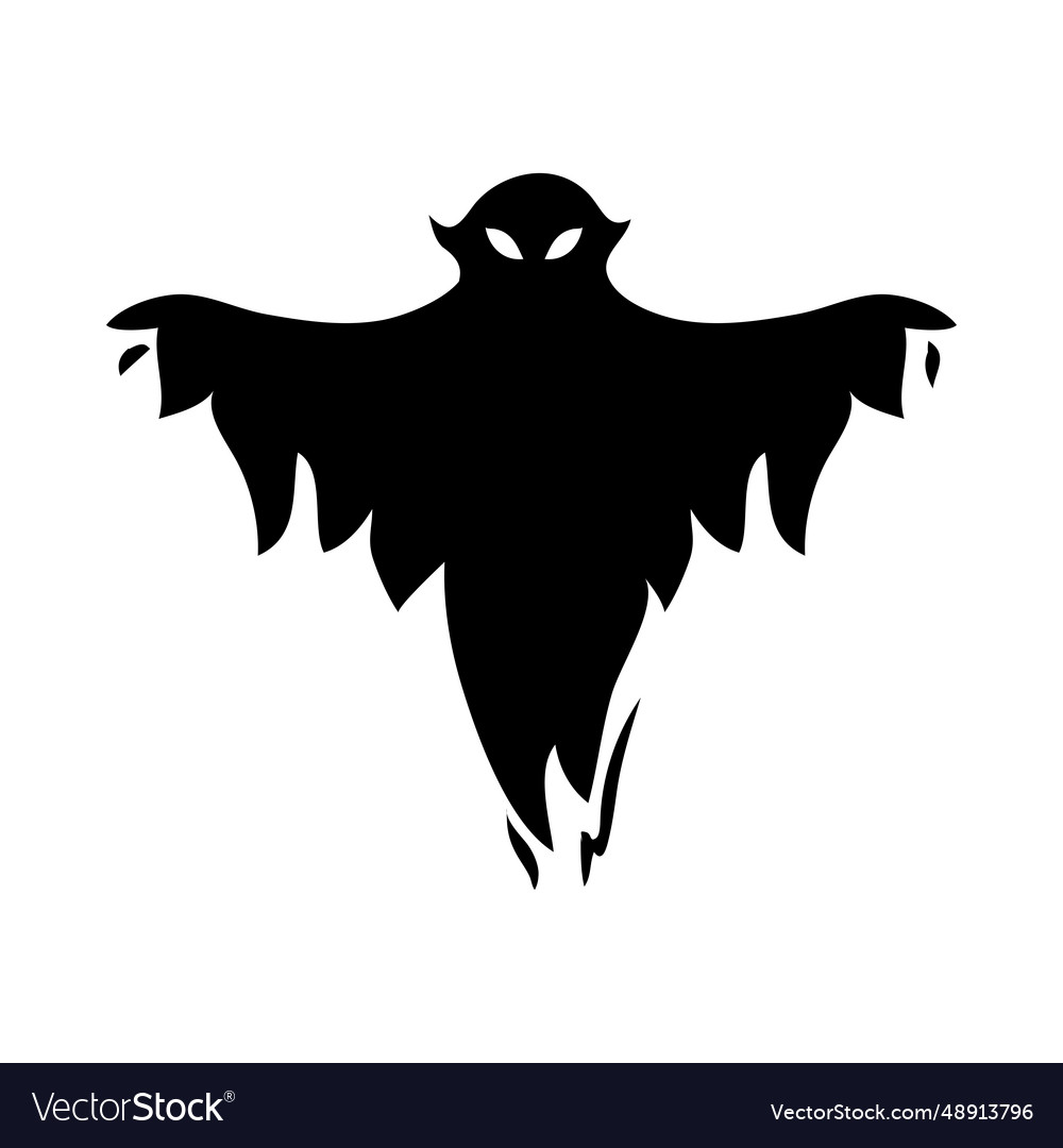 Ghost creature spooky silhouette Royalty Free Vector Image