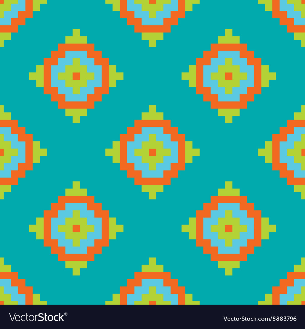 Mexican folkloric tracery textile seamless pattern