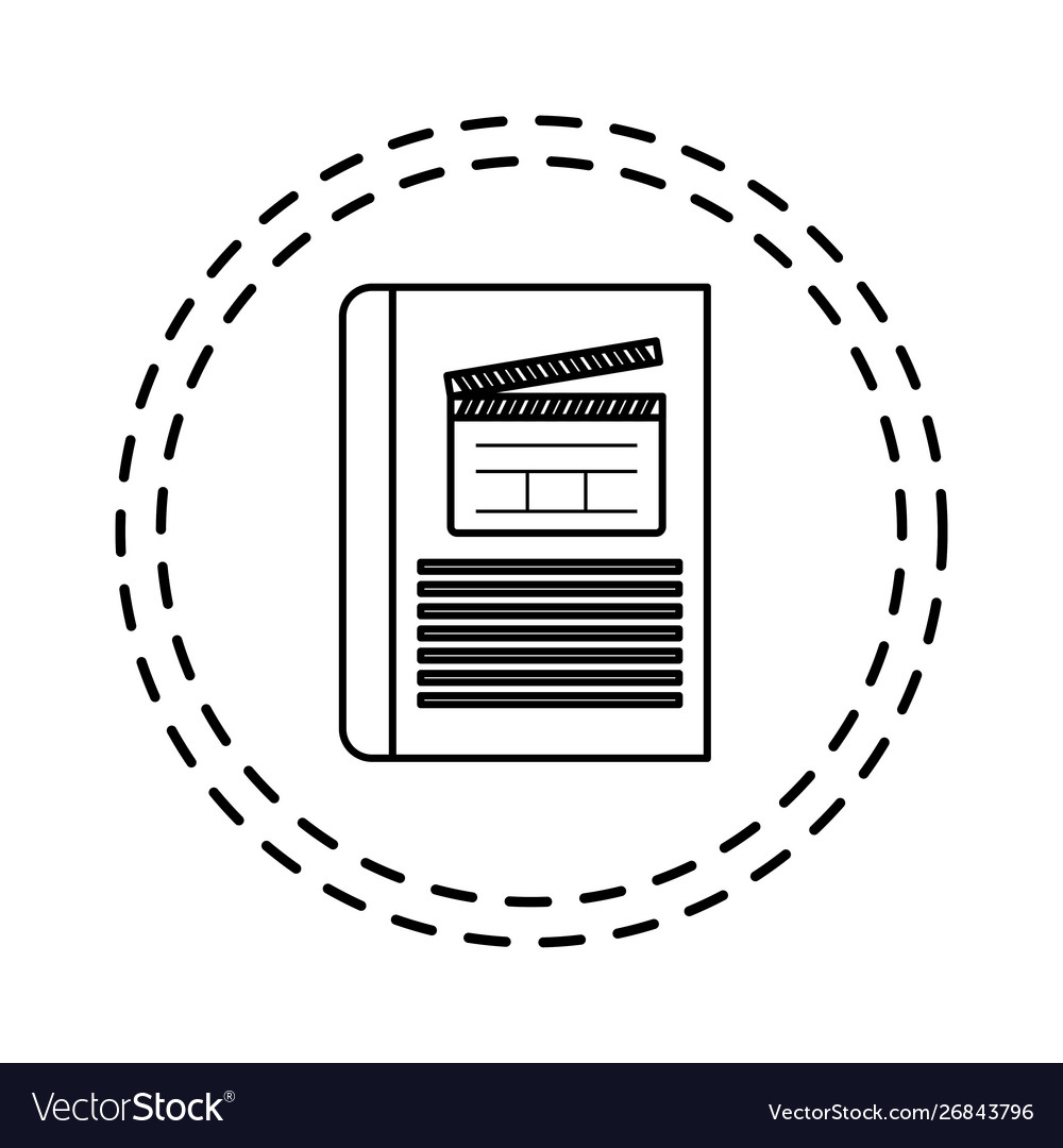 Patch clapboard cinema director in document