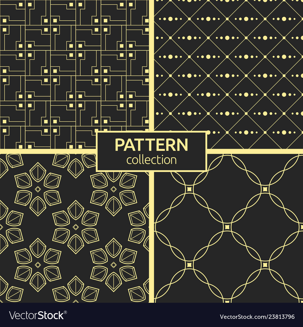 Set of four seamless patterns