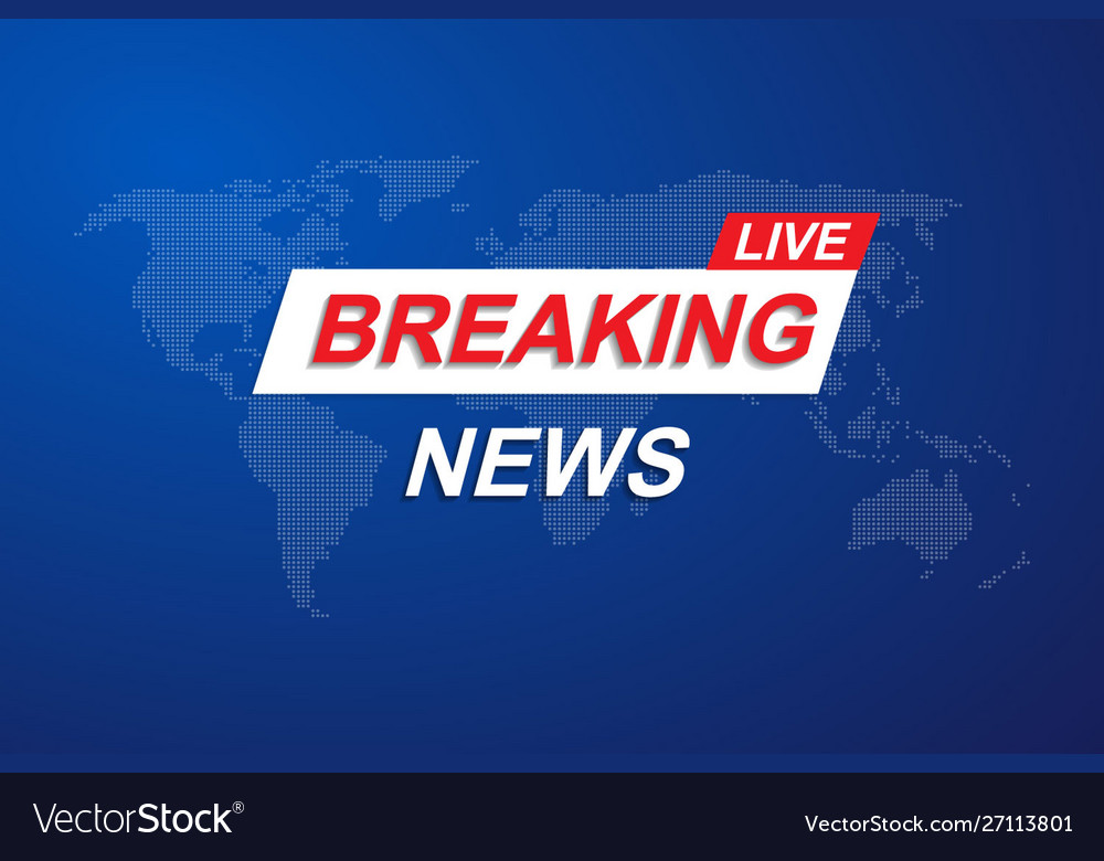 Breaking news title template Royalty Free Vector Image