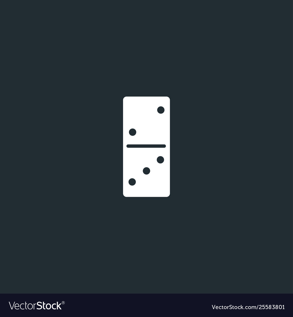 Dominoes dice line icon auf schwarz schriftart