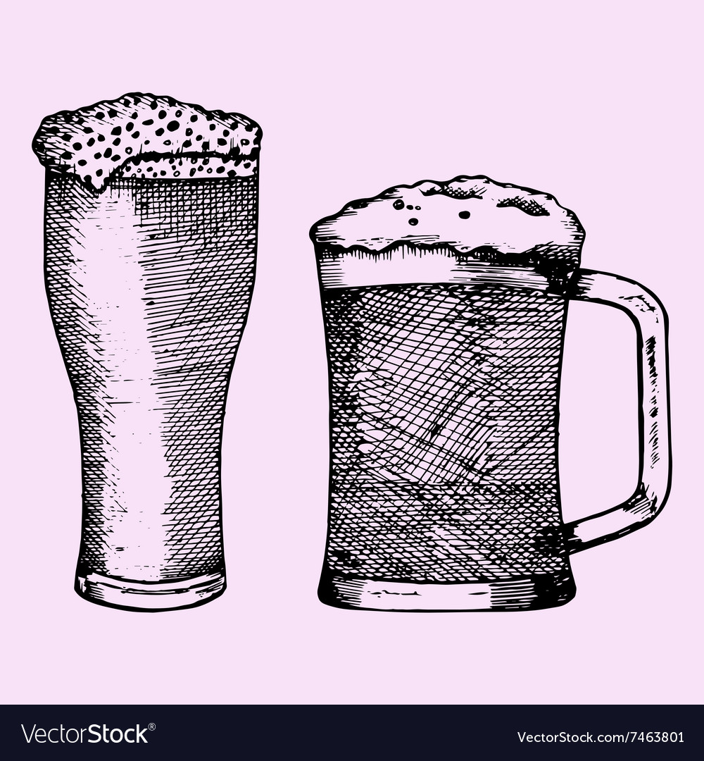 Glass beer foam Royalty Free Vector Image - VectorStock