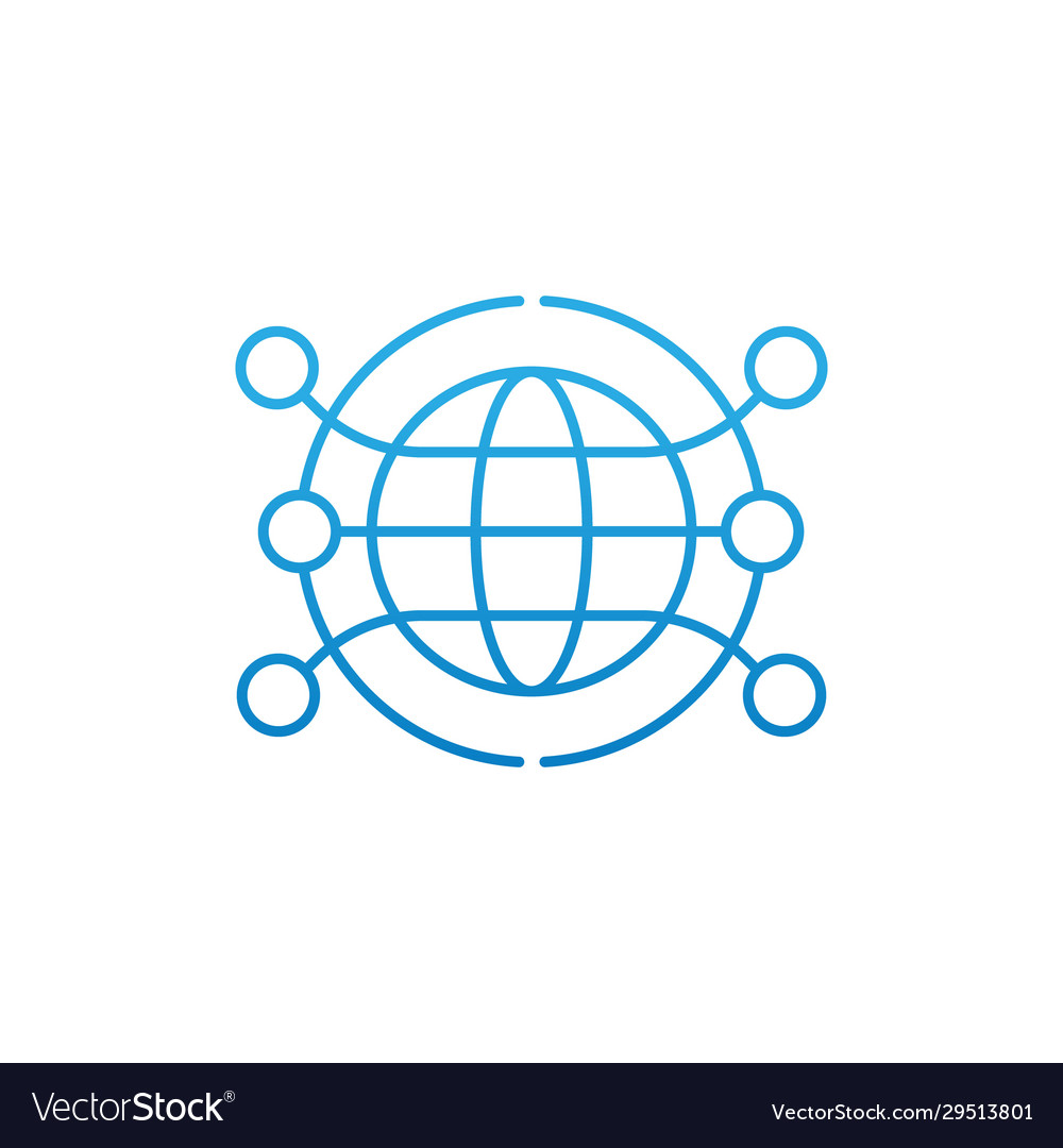 Network icon design flat symbol