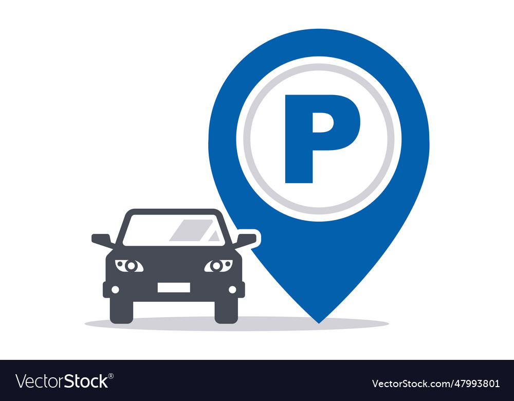 Parking space icon where you can park your car Vector Image