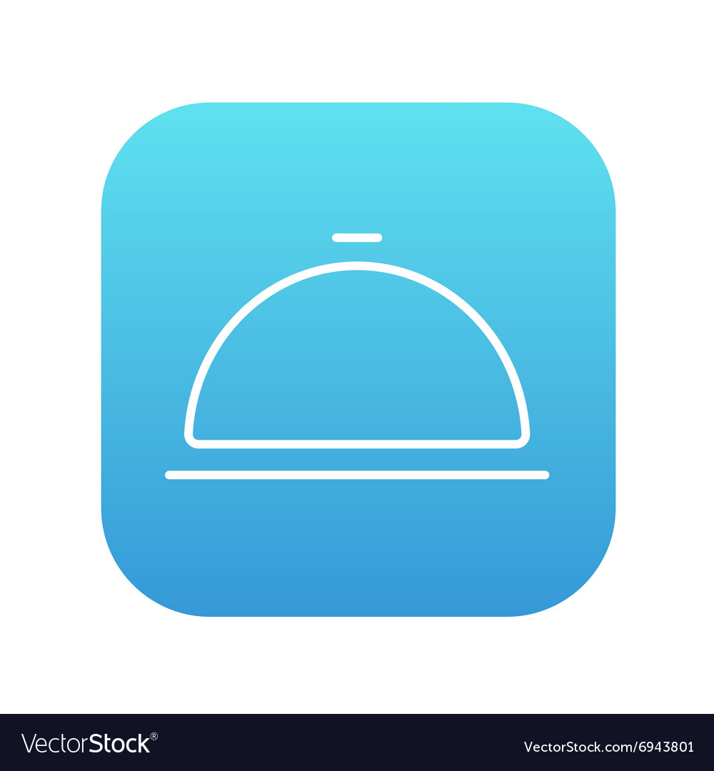 Restaurant cloche line icon