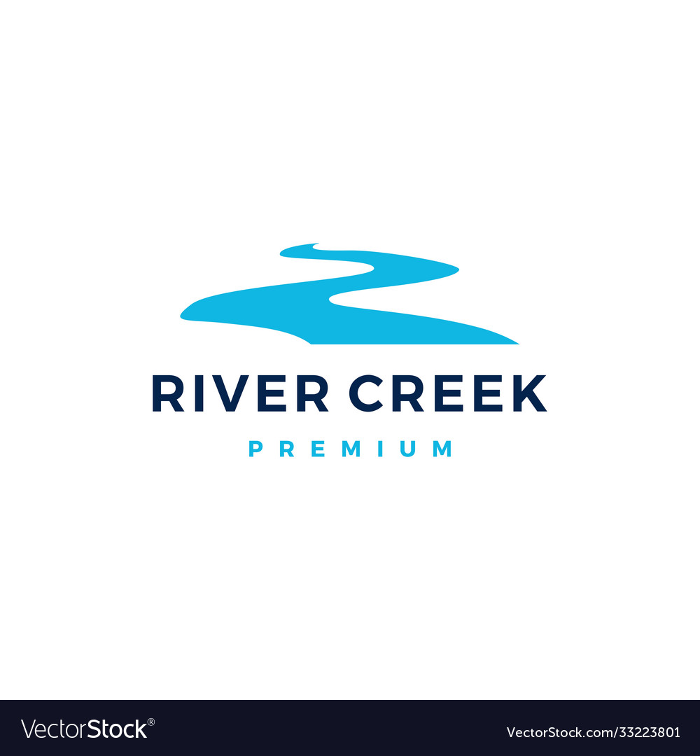 River creek logo icon Royalty Free Vector Image