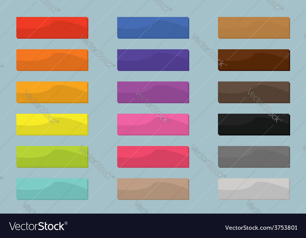 set colored web buttons flat design royalty free vector buttons flat design