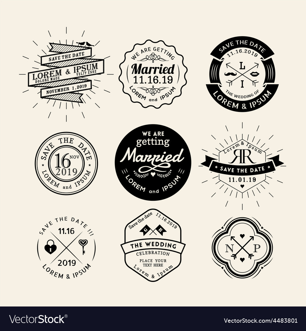 vintage logos wedding