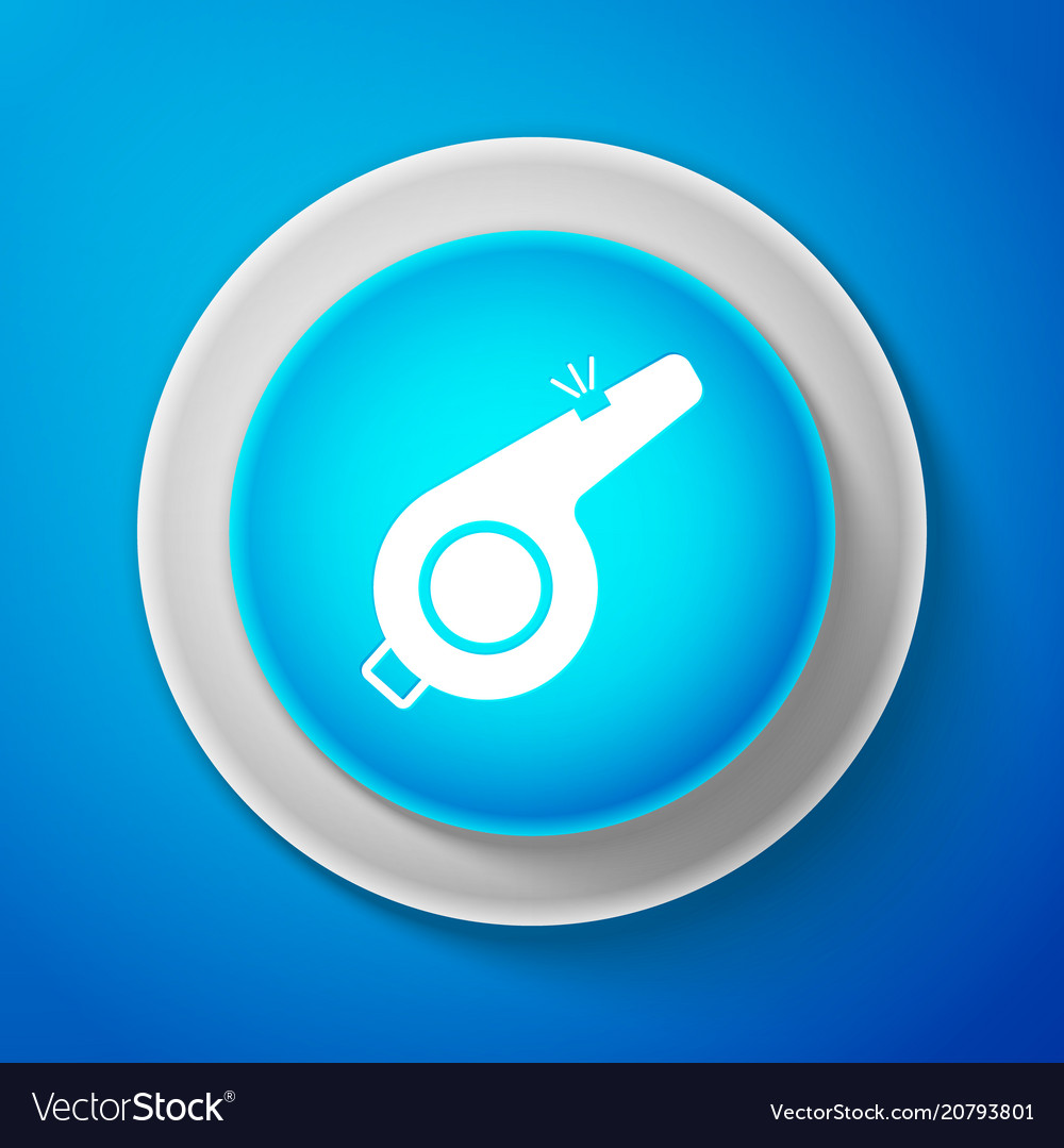 White whistle icon referee symbol