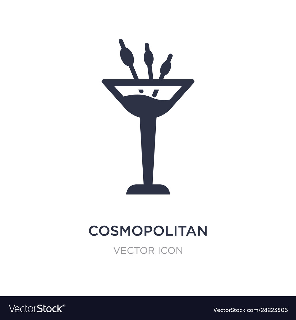 Cosmopolitan icon on white background simple