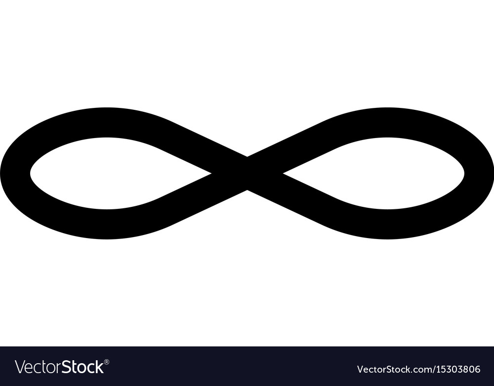 Infinity symbol the black color icon Royalty Free Vector