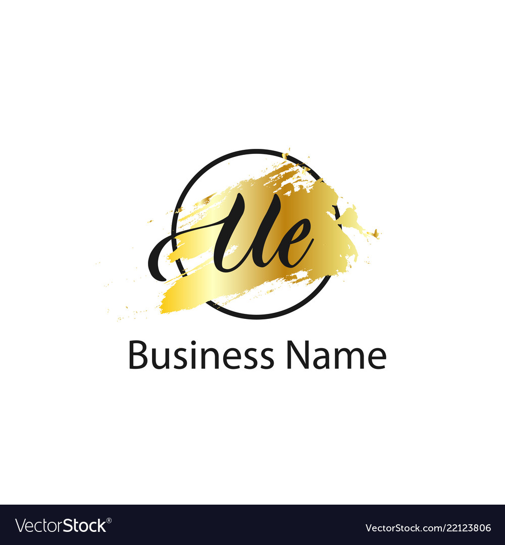 Initial letter ue logo template design