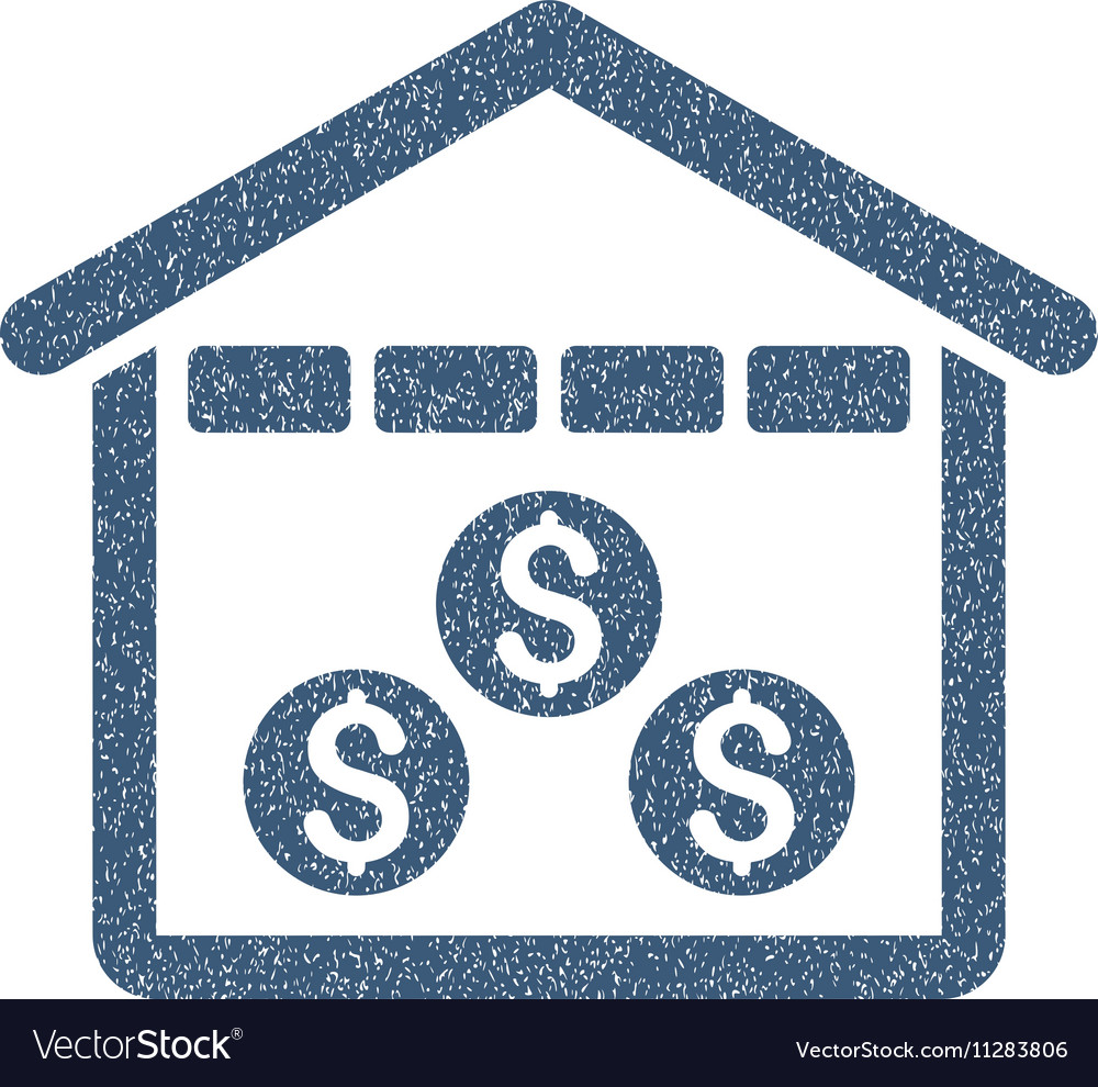 Money depository grainy texture icon Royalty Free Vector