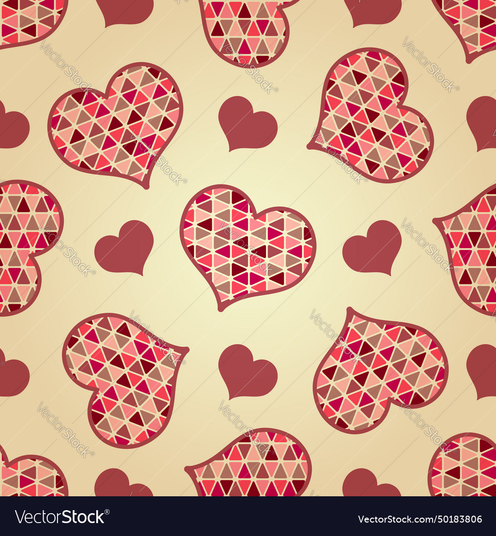 Seamless geometric valentine pattern