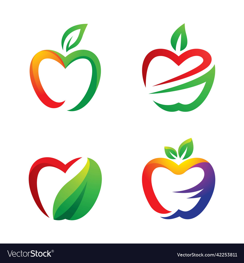 Apple logo images Royalty Free Vector Image - VectorStock