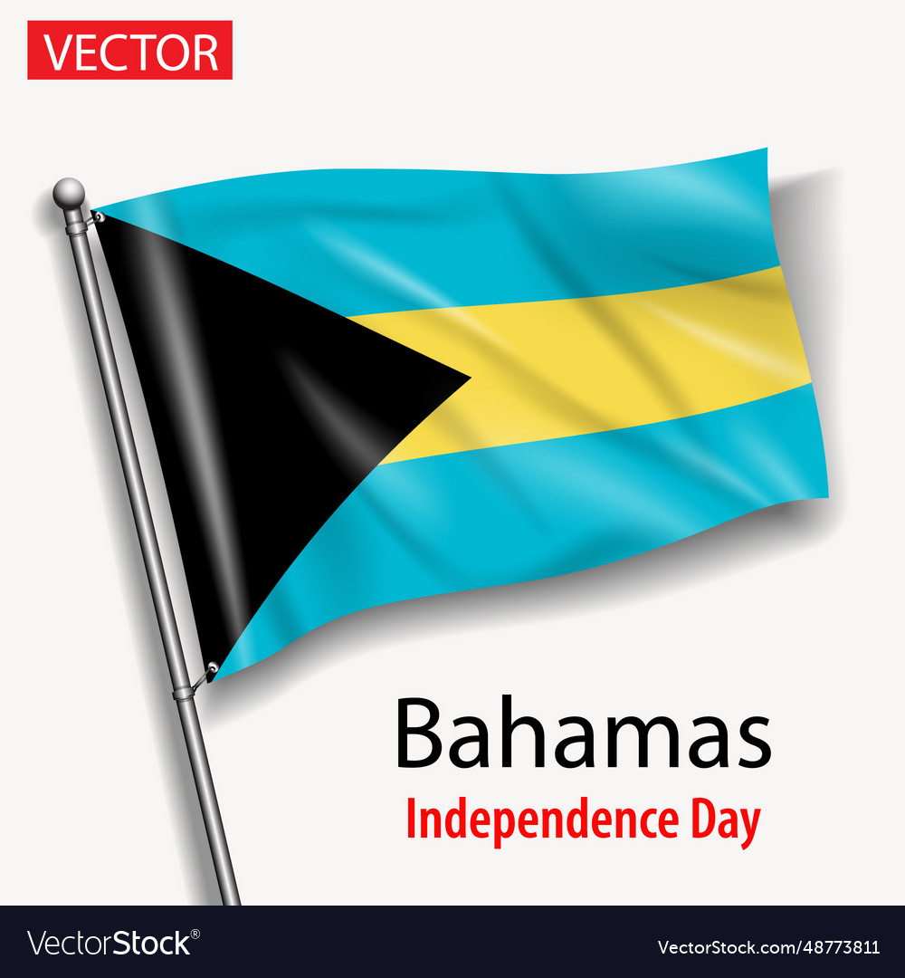 Bahamas country flag independence day in america Vector Image