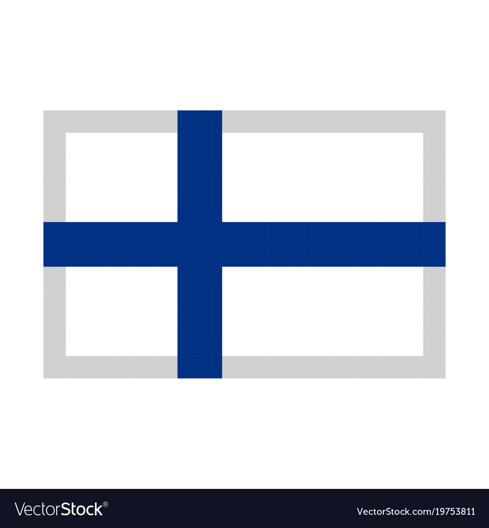 Finland flag pixel art cartoon retro game style