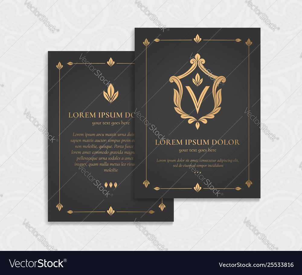 Black and gold greeting card design