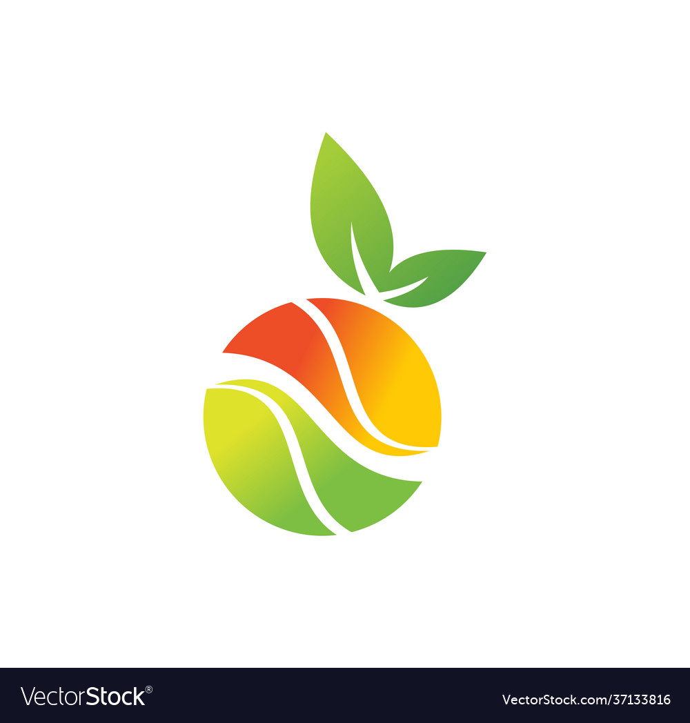 Circle fruit and leaf sign