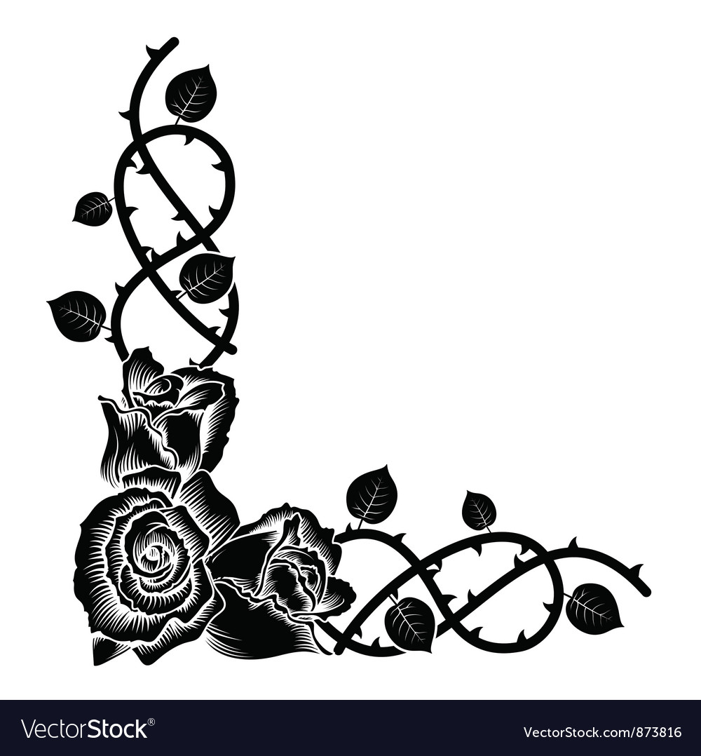 Download Floral corner Royalty Free Vector Image - VectorStock