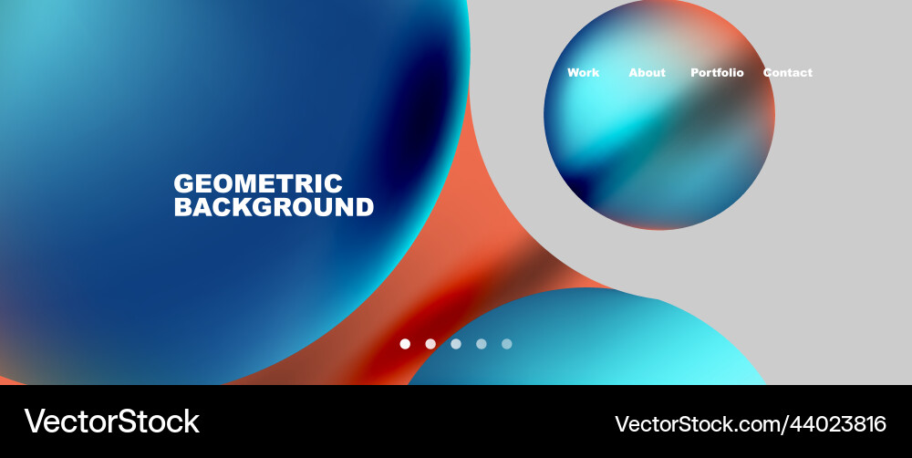 Flowing gradient colors and round elements Vector Image
