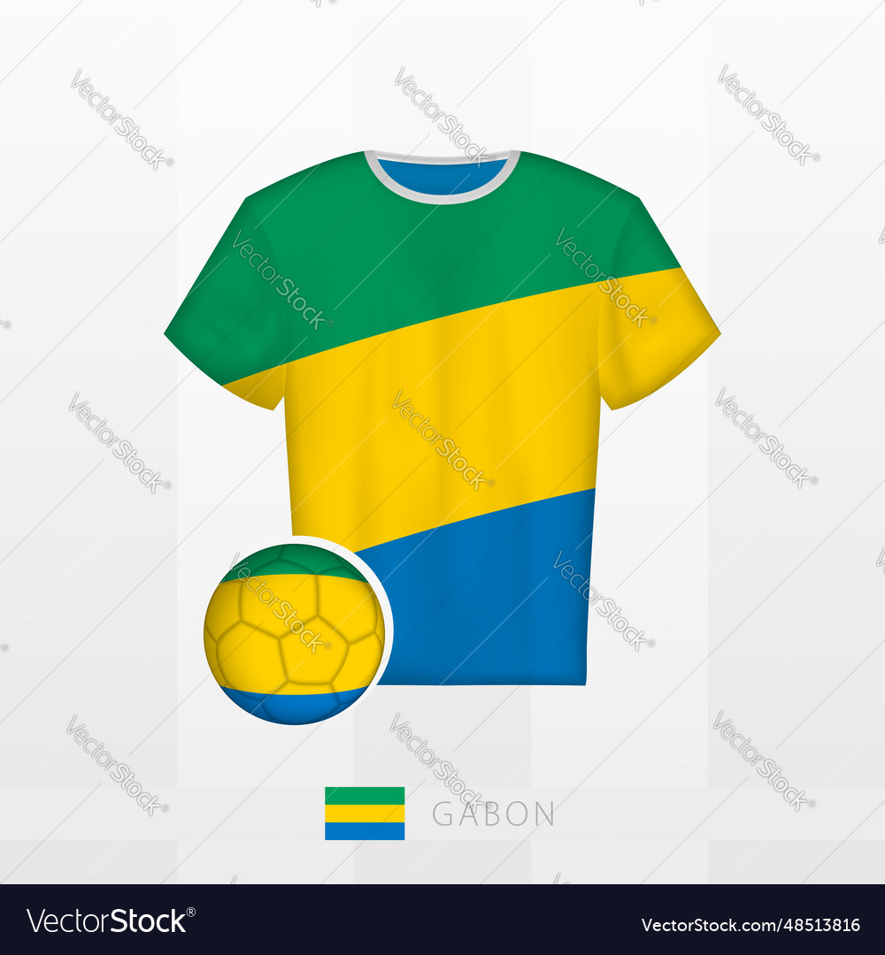 Football uniform of national team gabon Royalty Free Vector