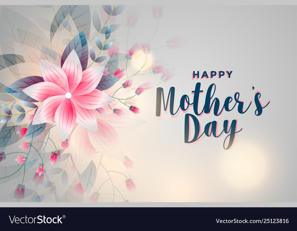 Happy mothers day flower greeting background