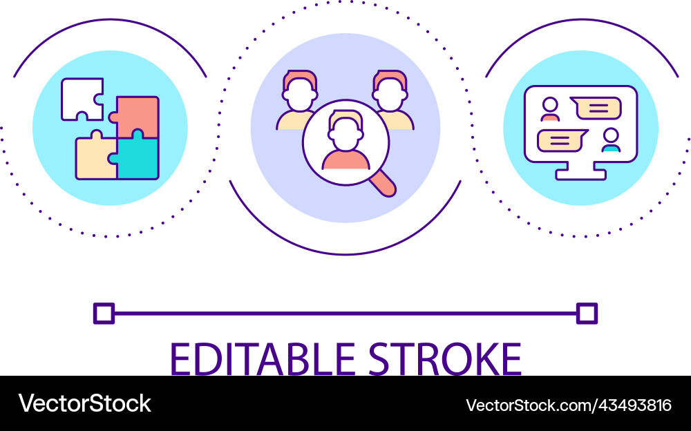 Human resources loop concept icon Royalty Free Vector Image