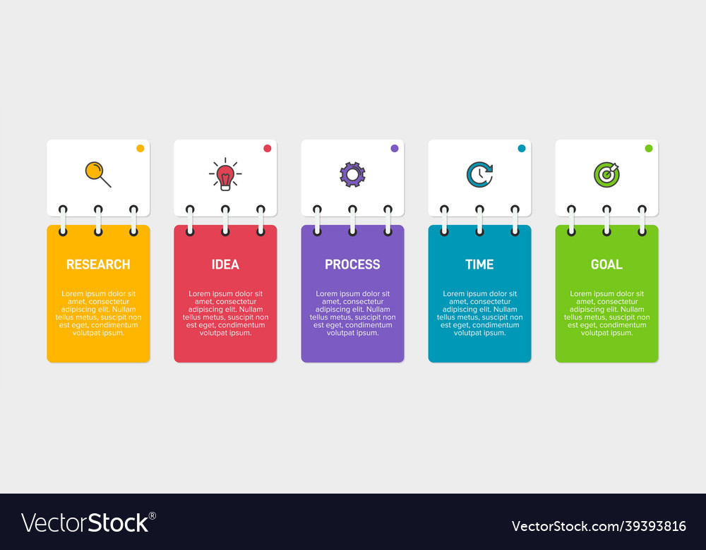 Infographic design with icons and 5 options vector image Infographic design with icons and 5 options