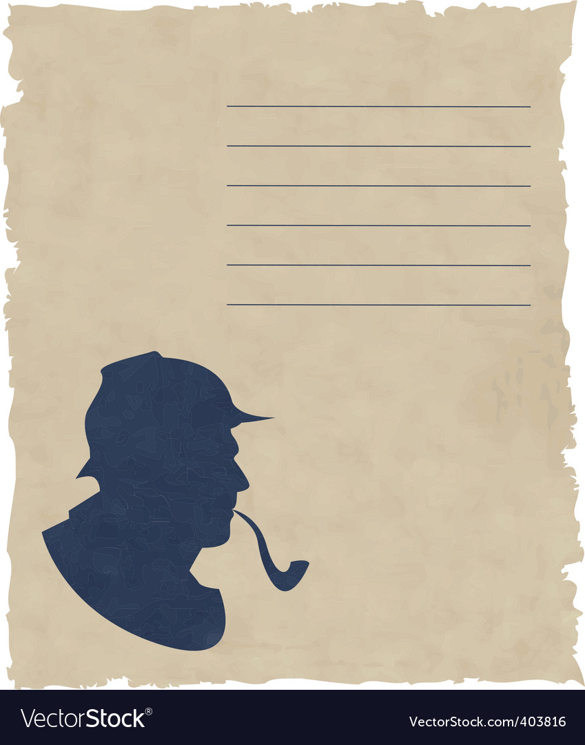 Silhouette pipe smoker Royalty Free Vector Image