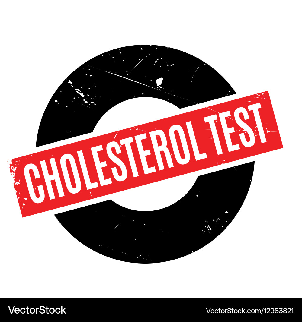 Cholesterol test rubber stamp Royalty Free Vector Image