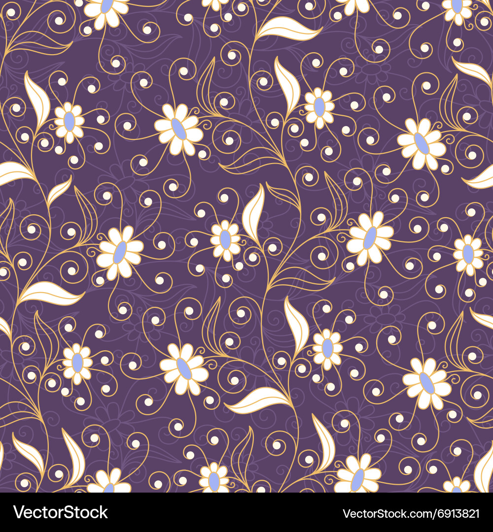 Floral seamless background Royalty Free Vector Image