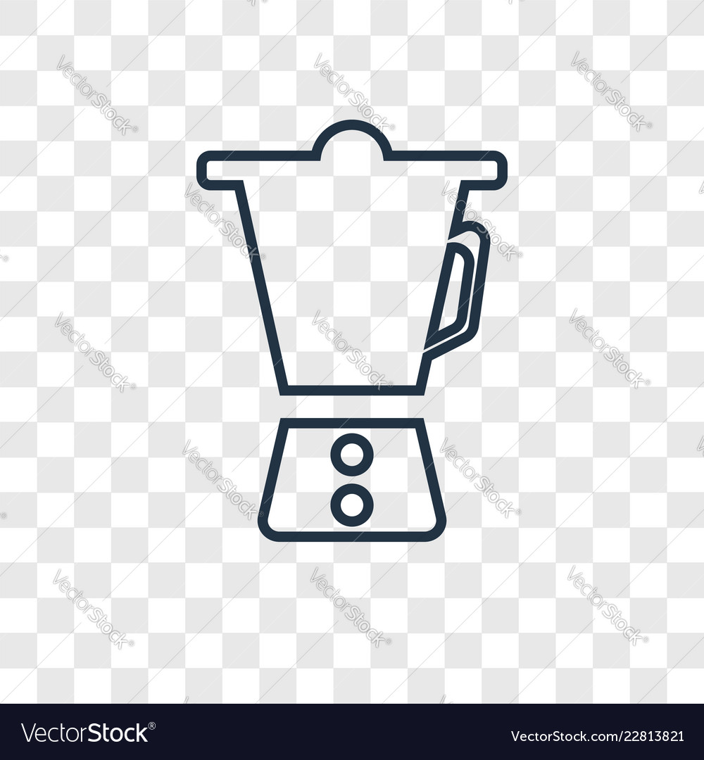 Mixer concept linear icon isolated on transparent