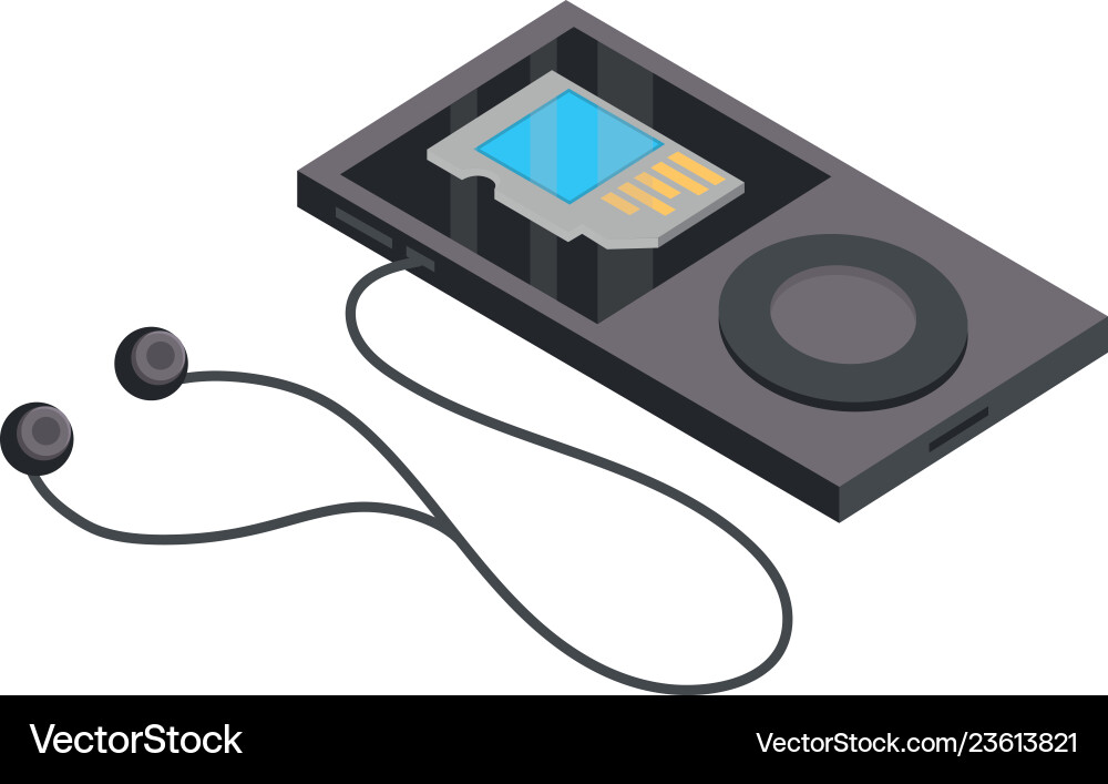 Music player isometric Royalty Free Vector Image