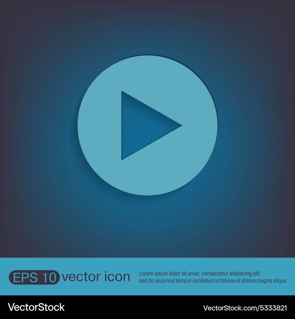 Play web icon on background Royalty Free Vector Image