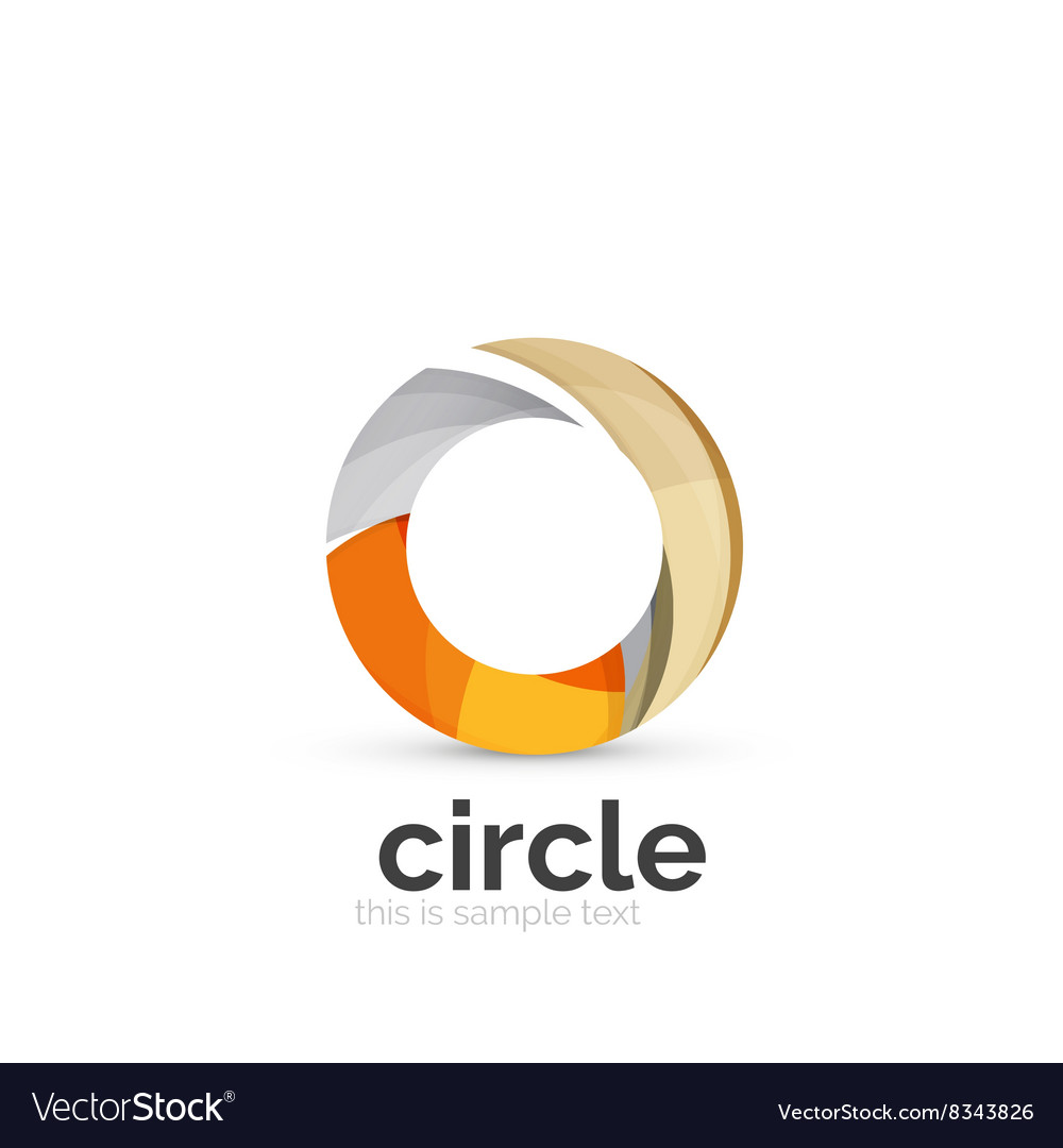 Abstract swirly round logo template