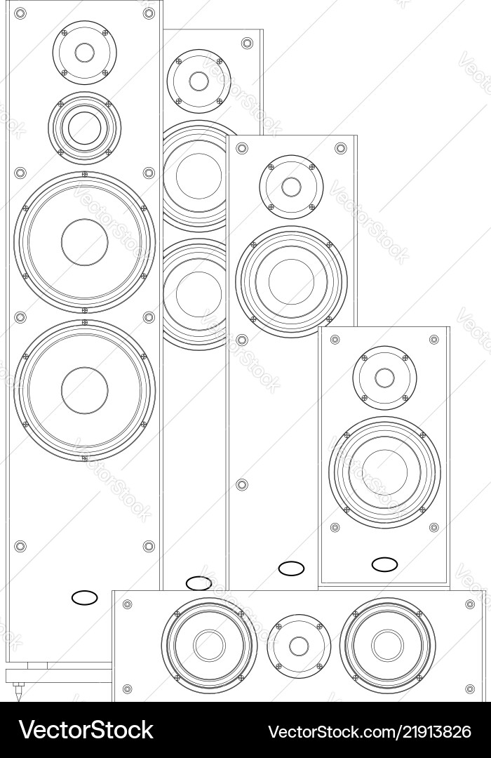 Acustic systems Royalty Free Vector Image - VectorStock
