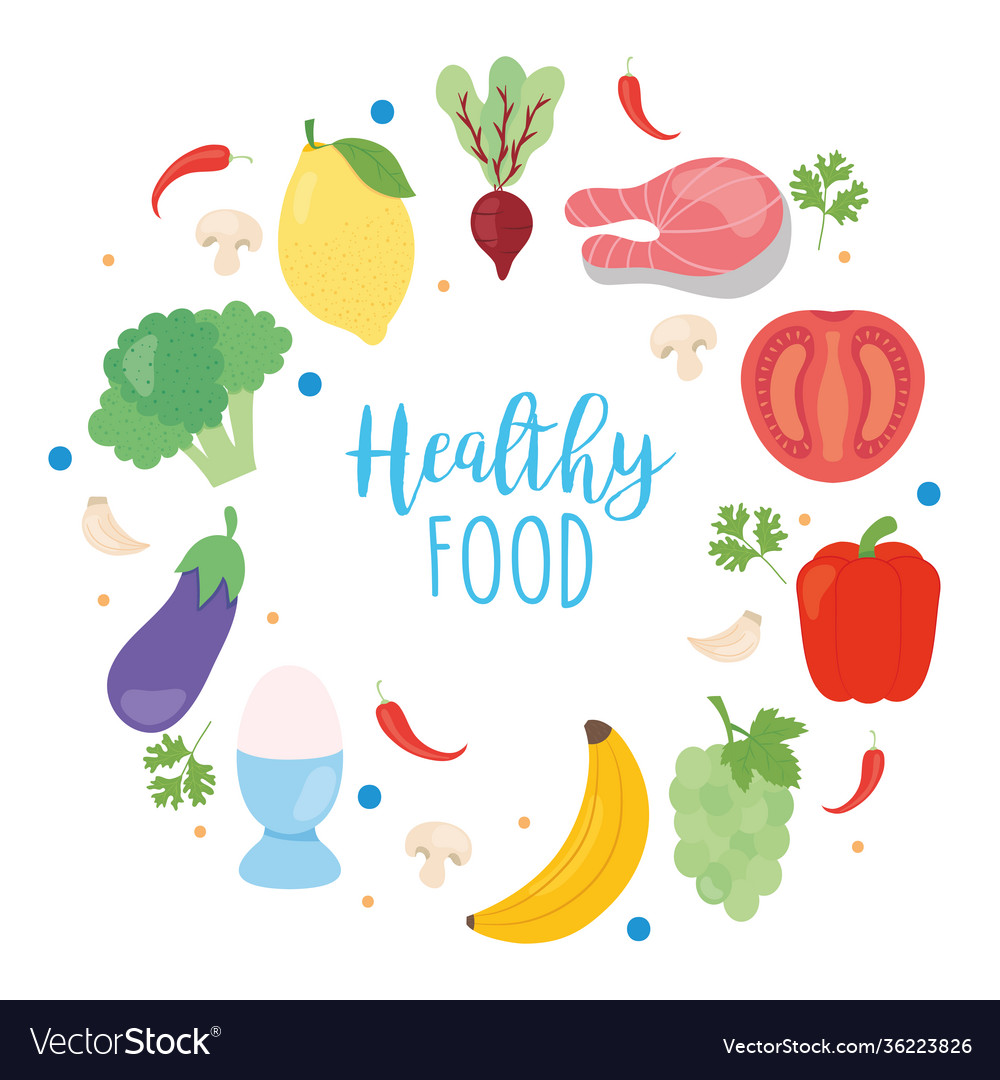 Healthy food design with vegetables Royalty Free Vector