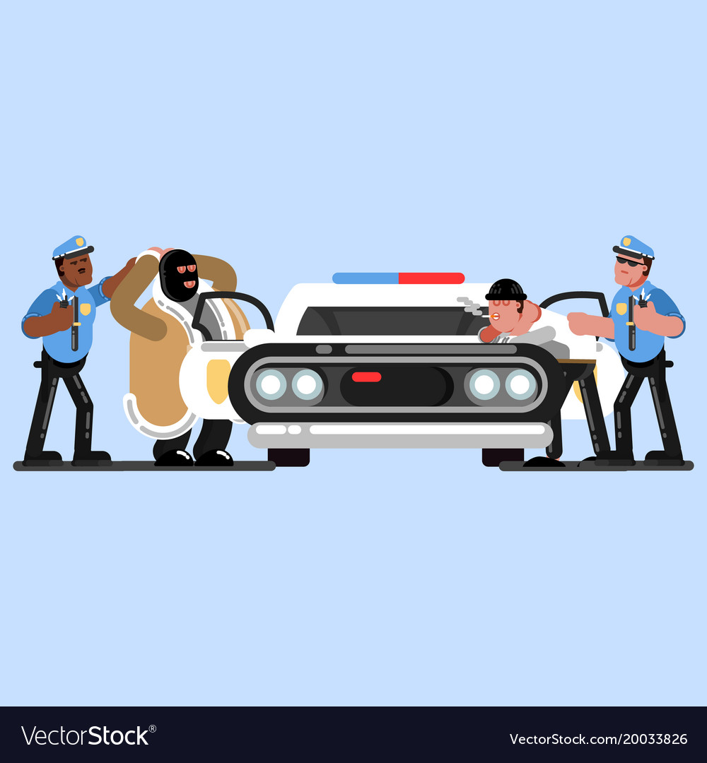 Police sketch officer Royalty Free Vector Image